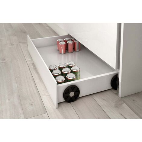 Kit tiroir plinthe caché 1 tiroir – Finition gris – Hauteur 109mm – Largeur 450mm – Matériau plastique pour cuisine – Mengual