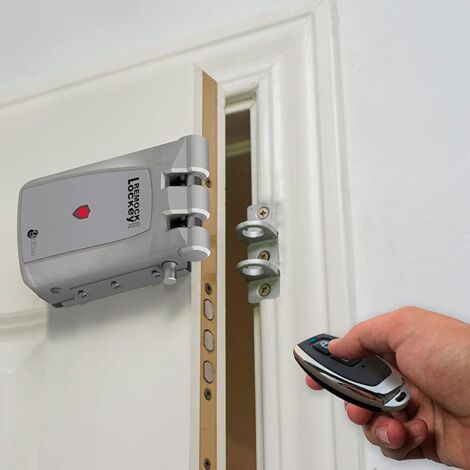 Cerrojo Remock Lockey Pro Plata 4Mando+pilas+adapt