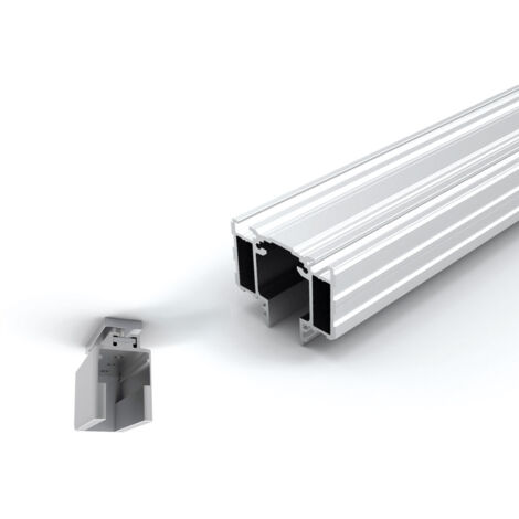 Guide plafond invisible 2m – Rail de porte coulissante pour portes jusqu'à 100 kg – Finition primer pour peinture – Installation simplifiée – Argenta (1/10)
