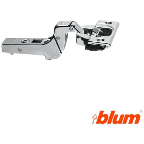 Charnière coude pour meuble 95º nickelée – Clip Top Blumotion – Ouverture limitée pour portes 16-30mm – Charge maximale 30kg