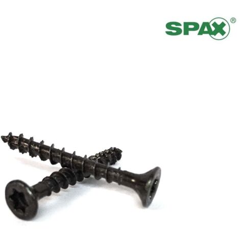 Boîte de : 200 Pcs Vis à Tête Plate Torx Abc Spax-S 3,5X20 Noir (1/3)