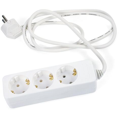 Base Enchufe Triple Con Cable - Regleta alargador de 3 tomas Schuko (1/3)