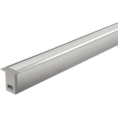 Cache d'extrémité Mini Profile Encastré Chrome mat (1/5)