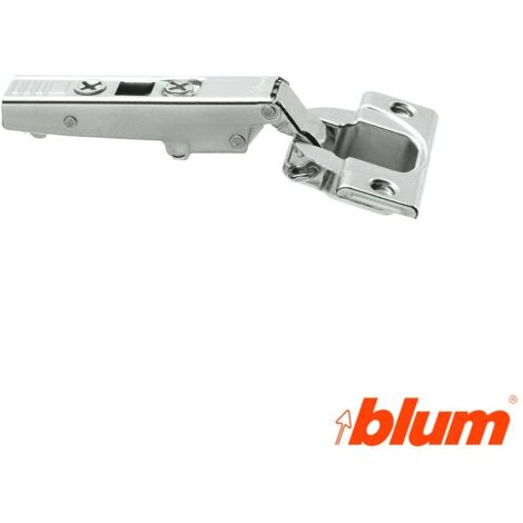 Blum – Charnière pour meuble droite 110º nickelée – Acier – Fixation goujon 8mm – Pour portes 16-25mm d'épaisseur – R=1 (1/5)