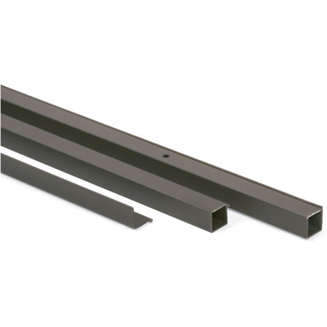 Jeu d'angles anti-levier 2.10 Mts marron – Système de barre anti panique – Pour bois dur – Longueur 2100 mm – EHL