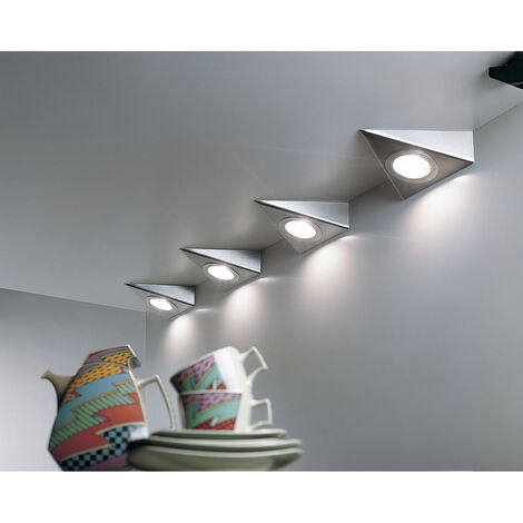 Hera Aro Meuble Triangulaire Ul 2-Led F 24V 3.0W Acier Inox Neutre