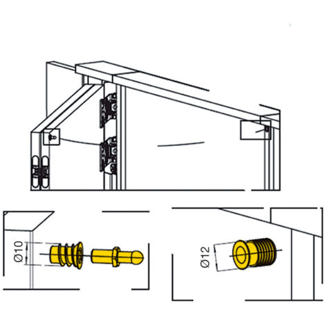 Kit de fixation pour vantaux Darwin - Kit de fixation pour vantaux doubles Darwin System