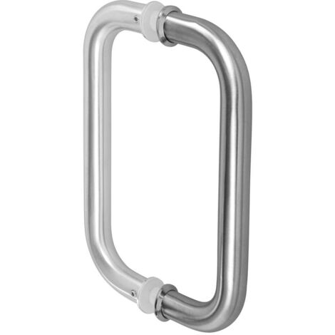 Jeu de poignées sans rosace 200 mm Inox - HERA - Jeu de 2 poignées sans rosace diamètre 20 mm (1/3)