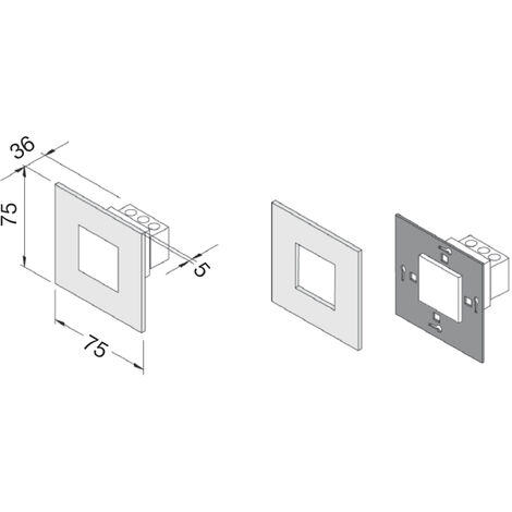 Hera LED Lèche-mur F 1,8W 220V Chaud