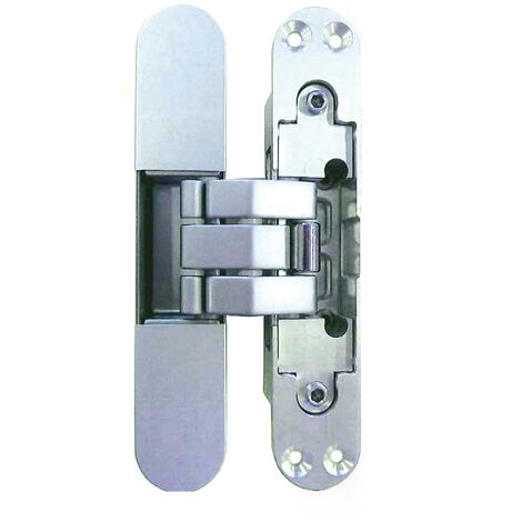 Charnière à Ressort Kubi 7 Twist Chrome Mat - KUBI 7 Charnières Kubica Twist avec ressort 7 pivots réglables sur 3 axes de 60Kg. Ouverture à 180º