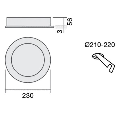Hera Encastré Anneau Rond Downlight Dynamic Fr 215-Led 25W D-230