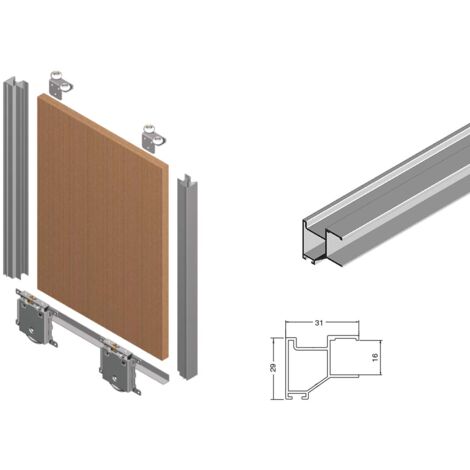 Atlantico Kit Porte RT16 Pin 2,7Mts - ATLANTICO RT16 - Kit de profilés pour portes coulissantes d'armoires encastrées