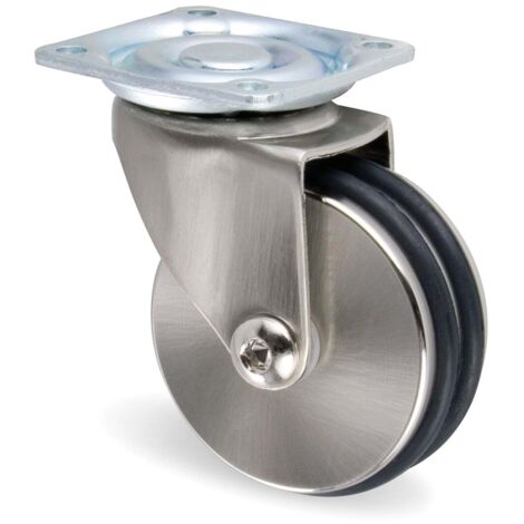 Roulette INOX diamètre 50 mm Semi-encastrée