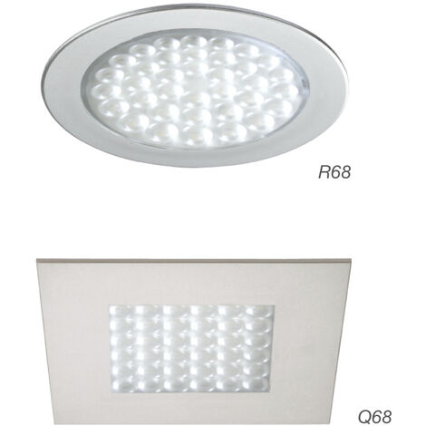 Hera Accessoire Overlay Carré Meuble Anneau Q 68-Led Acier Inoxydable