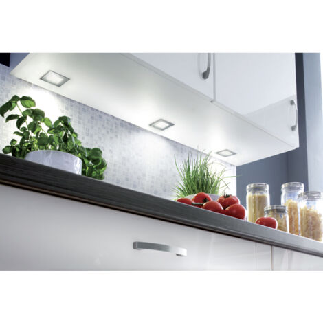 Hera Accessoire Overlay Carré Meuble Anneau Q 68-Led Acier Inoxydable
