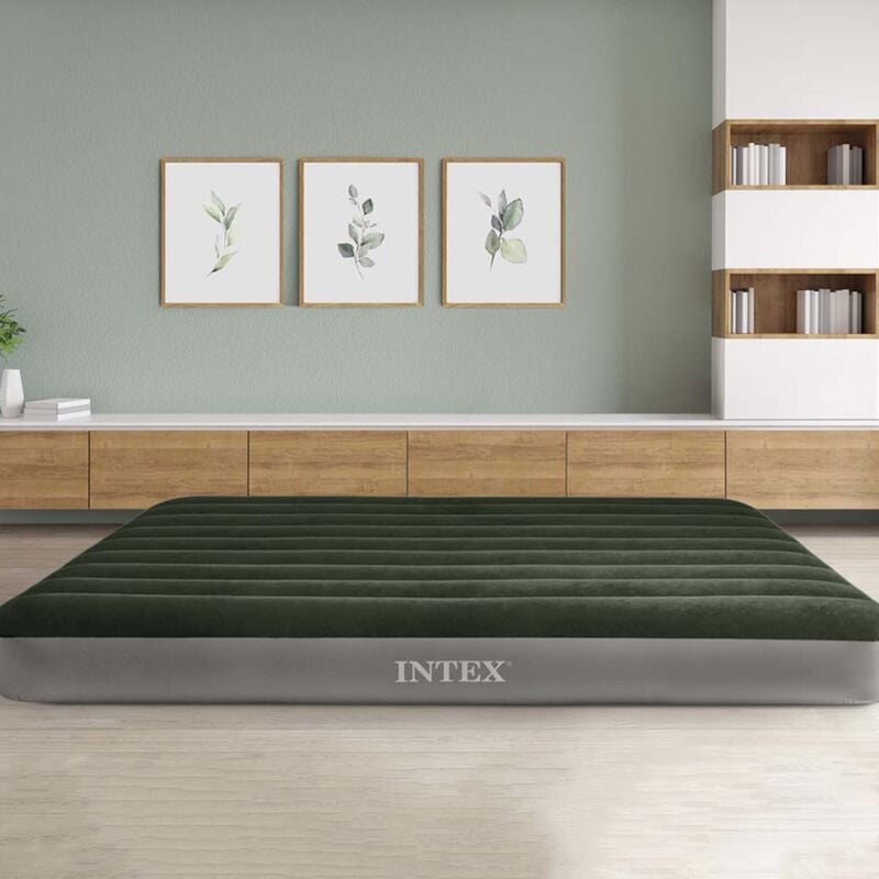 Intex 64765 Materasso Classic Downy Matrimoniale Con Tecnologia Fiber Tech  Cm 152x203x25 Con Pompa Manuale E