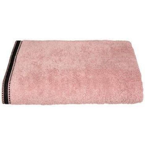 Drap de bain en Coton Rose tissu éponge 100 x 150 cm - Atmosphera