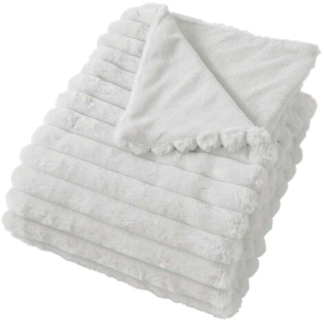 Plaid doux imitation fourrure et flanelle SELA (1/3)