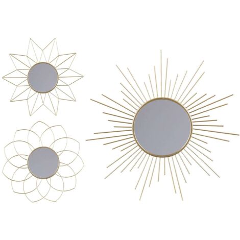 Ensemble de 3 miroirs muraux en métal (1/5)