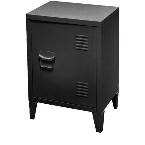 Casier de rangement 1 porte en métal design industriel (1/3)