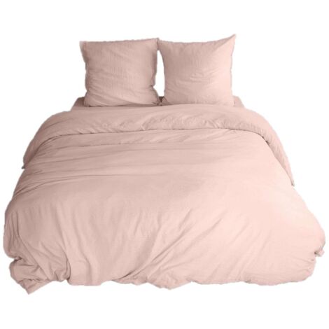 Parure de lit 2 places 100% microfibre lavée grande taille (1/4)