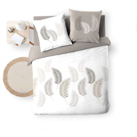 Parure de lit 2 places 100% coton LAZY (1/5)