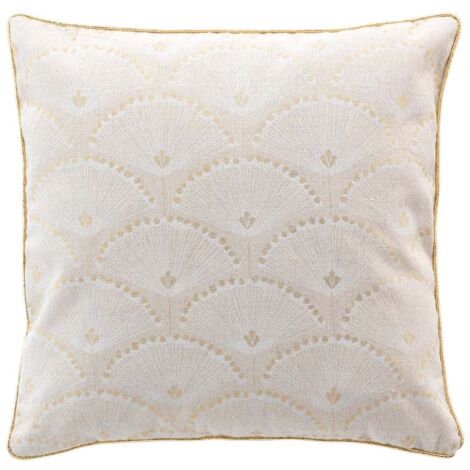 Coussin déhoussable imprimé métallisé CREST (1/4)