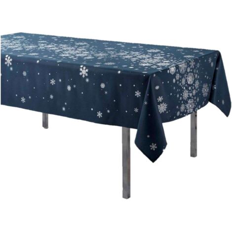 Nappe rectangulaire antitache et infroissable FLOCONS (1/5)