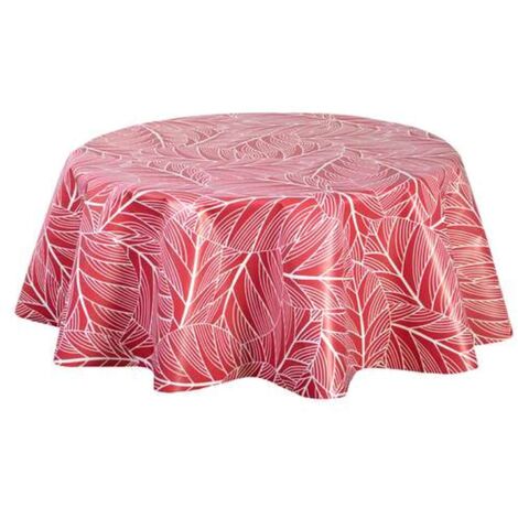 Nappe Toile Cirée EFFET TISSAGE Ovale Moutarde