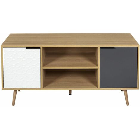 Meuble TV 2 portes et 2 niches SVEN (1/4)