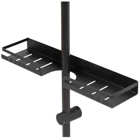 Étagère pour barre de douche grand format en inox sans perçage (1/5)