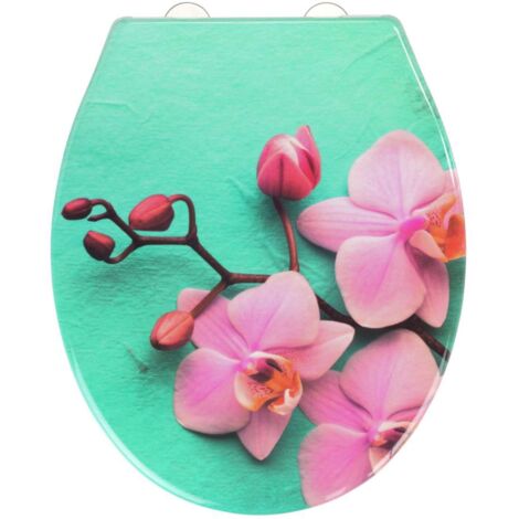 Abattant WC à motifs fleurs ORCHIDEE (1/3)
