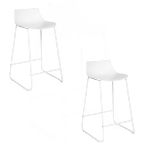 Lot de 2 tabourets de bar design minimaliste OTAC (1/4)