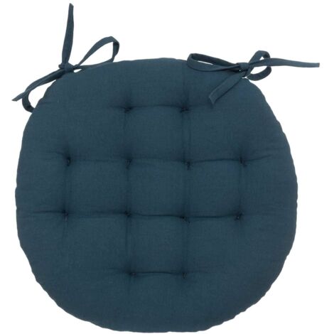 Galette de chaise ronde en coton ANJALI
