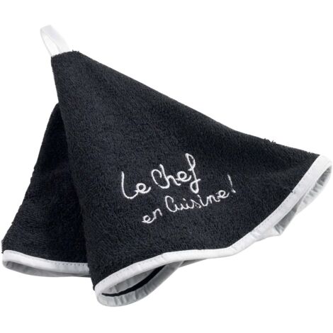 Essuie-main rond avec message Le Chef en cuisine