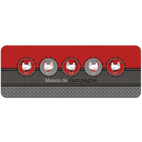 Tapis de cuisine grand format en PVC MAISON DE CAMPAGNE (1/2)