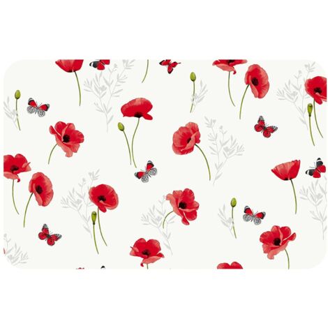 Set de table imprimé coquelicots