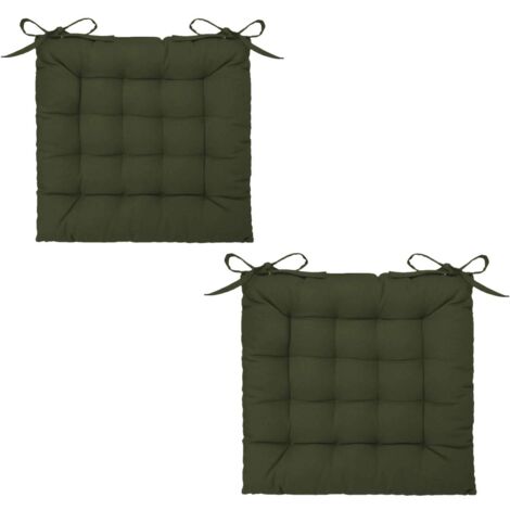 Lot de 2 galettes de chaise carrées en coton ANJALI (1/3)