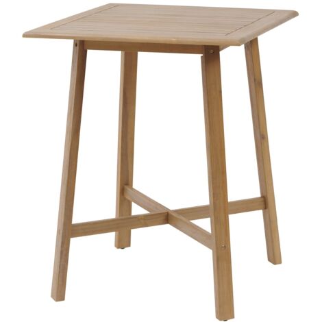 Hesperide – Table de jardin haute en acacia 4 places carrée – Certification FSC – Dimensions 80x80x102 cm – Idéale pour balcon et terrasse (1/5)