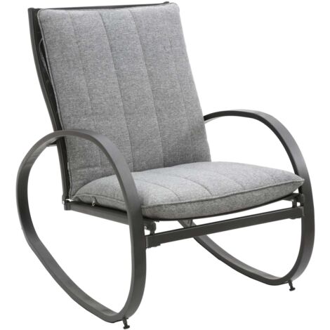 Fauteuil à bascule d'extérieur avec coussin NEVADA (1/4)