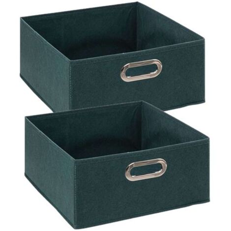 Lot de 2 boites de rangement carrées en tissu MIX'N MODUL (1/5)
