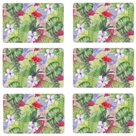 Set De 6 Napperons Basques – Tissu 100% Coton – Multicolore – Neuf
