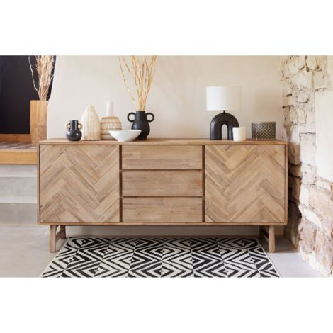 Buffet 3 tiroirs et 2 portes Aeris en bois