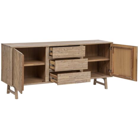 Buffet 3 tiroirs et 2 portes Aeris en bois