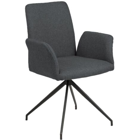 Fauteuil de table en tissu avec accoudoirs design moderne LOU (1/5)