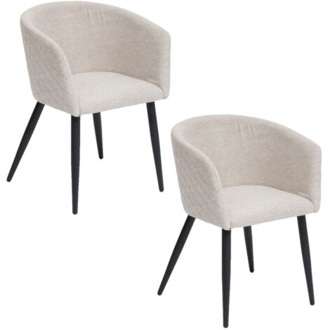 Lot de 2 fauteuils à dîner en velours MARLO (1/4)