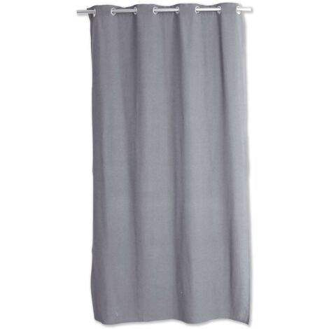 RIDEAU EN COTON IMPRIMÉ GRANDES FEUILLES BEIGE/MOCHA : Rideaux