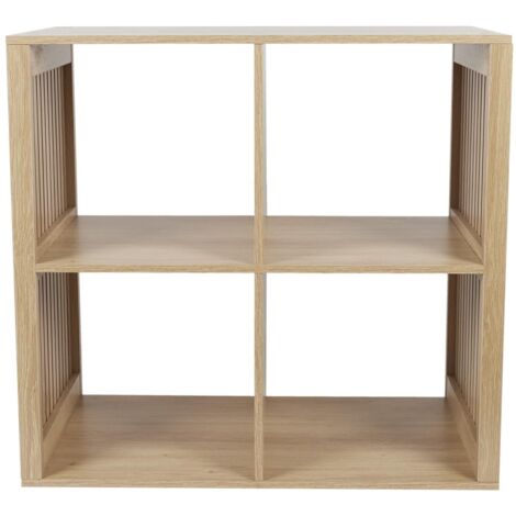 Etagère de rangement 4 cases en bois SAULK (1/5)