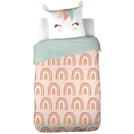 Parure de lit enfant Licorne - 100% polyester 72g/m²
