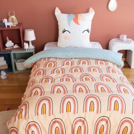 Parure de lit enfant Licorne - 100% polyester 72g/m²